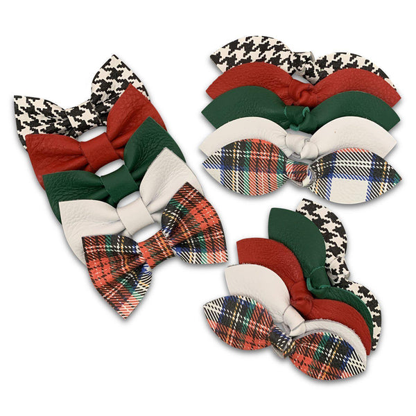Holiday Plaid Leather Hair Bows-Clearance no slip hair clips-Flower No slip hair clips-Animal no slip hair clips-Star no slip hair clip-heart no slip hair clips-butterfly no slip hair clips-Moo G Clips