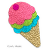 Leather Ice Cream Cone Hair Bows-no slip leather hair bows no slip leather hair clips-Moo G Clips