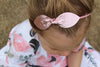 Metallic Pink Valentine Leather Hair Bows-no slip leather hair bows no slip leather hair clips-Moo G Clips