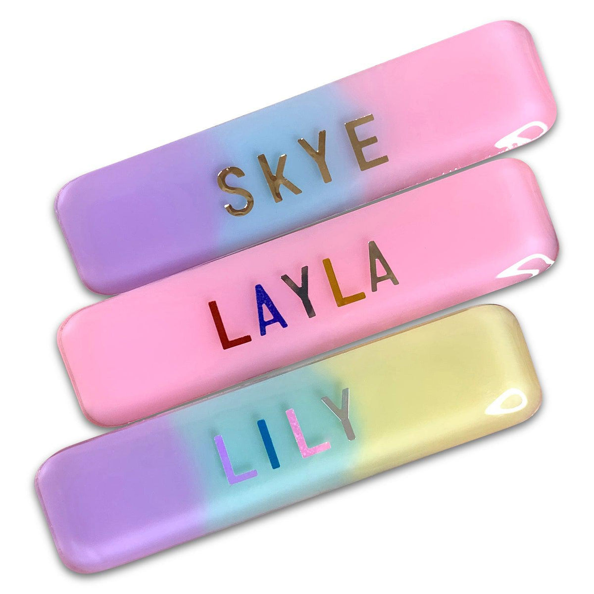 Conversation Clips - Resin Hair Clips - Moo G Clips