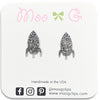 Silver Rocket Ship Resin Earrings-Clearance no slip hair clips-Flower No slip hair clips-Animal no slip hair clips-Star no slip hair clip-heart no slip hair clips-butterfly no slip hair clips-Moo G Clips