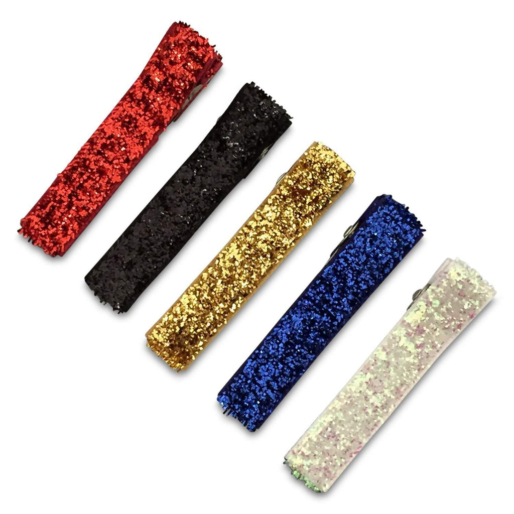 Simple Hair Clippies All Solids-Petite Hair Clips - Girls Hair no slip Accessories - Party Clips Ponytail Bows-Moo G Clips