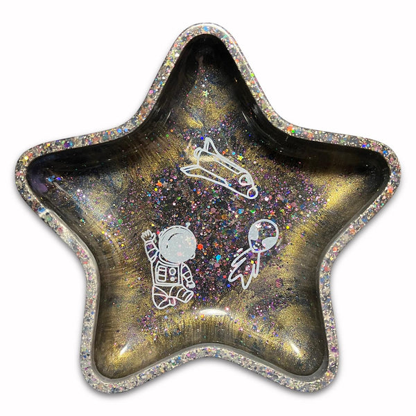Space Galaxy Star Resin Trinket Dish - Resin Gifts-Clearance no slip hair clips-Flower No slip hair clips-Animal no slip hair clips-Star no slip hair clip-heart no slip hair clips-butterfly no slip hair clips-Moo G Clips