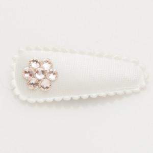 Specialty Crystal Small Round Snap Clips-no slip crystal hair clips - no slip crystal snap clips - no slip crystal hair bows-Moo G Clips