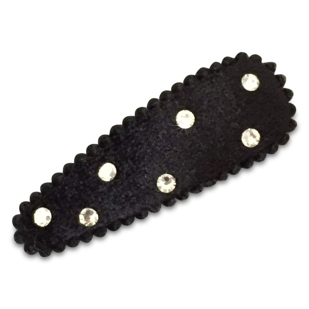 Specialty Crystal Velvet Larger Snap Clips *NEW COLORS ADDED!*-no slip crystal hair clips - no slip crystal snap clips - no slip crystal hair bows-Moo G Clips