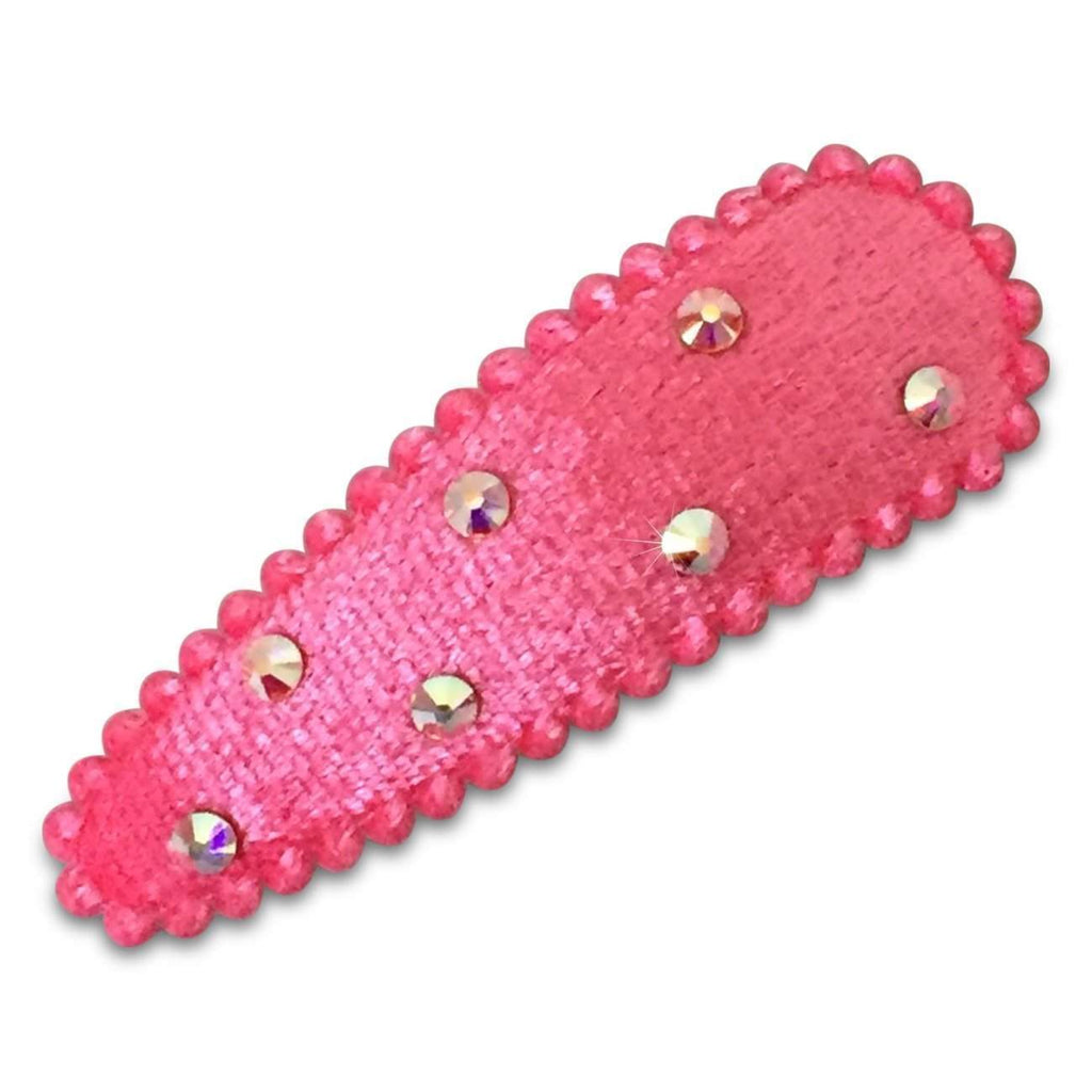 Specialty Crystal Velvet Larger Snap Clips *NEW COLORS ADDED!*-no slip crystal hair clips - no slip crystal snap clips - no slip crystal hair bows-Moo G Clips