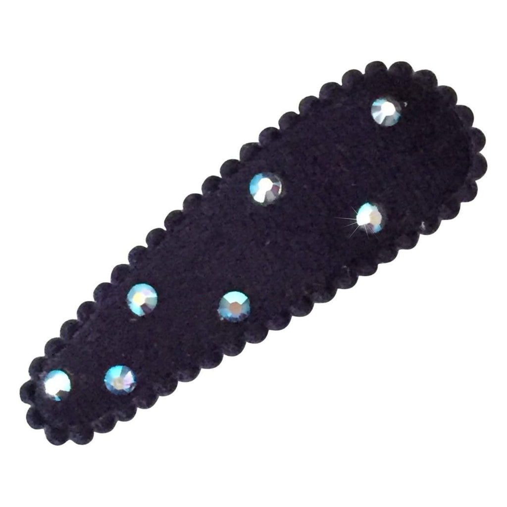 Specialty Crystal Velvet Larger Snap Clips *NEW COLORS ADDED!*-no slip crystal hair clips - no slip crystal snap clips - no slip crystal hair bows-Moo G Clips