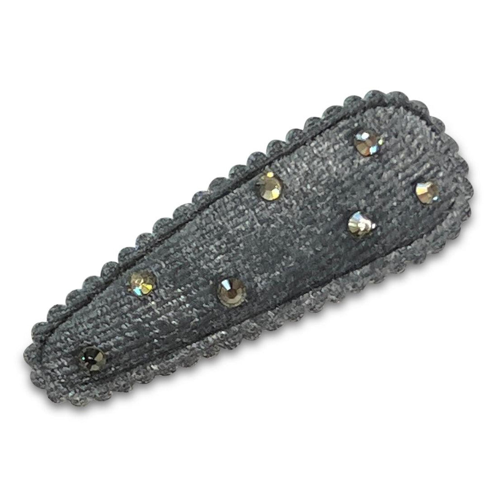 Specialty Crystal Velvet Larger Snap Clips *NEW COLORS ADDED!*-no slip crystal hair clips - no slip crystal snap clips - no slip crystal hair bows-Moo G Clips