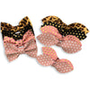 Valentine Leather Hair Bows-no slip leather hair bows no slip leather hair clips-Moo G Clips