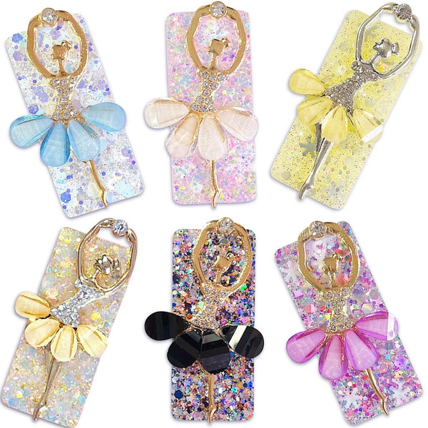 Winter Ballerina Resin Hair Clips-Clearance no slip hair clips-Flower No slip hair clips-Animal no slip hair clips-Star no slip hair clip-heart no slip hair clips-butterfly no slip hair clips-Moo G Clips