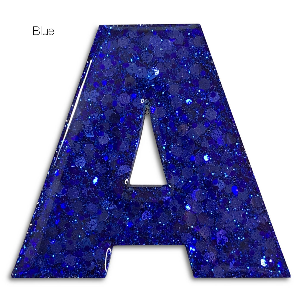 Resin Alphabet Initial Statement Personalized Hair Clips, Pins, & Magnets-no slip leather hair bows no slip leather hair clips-Moo G Clips